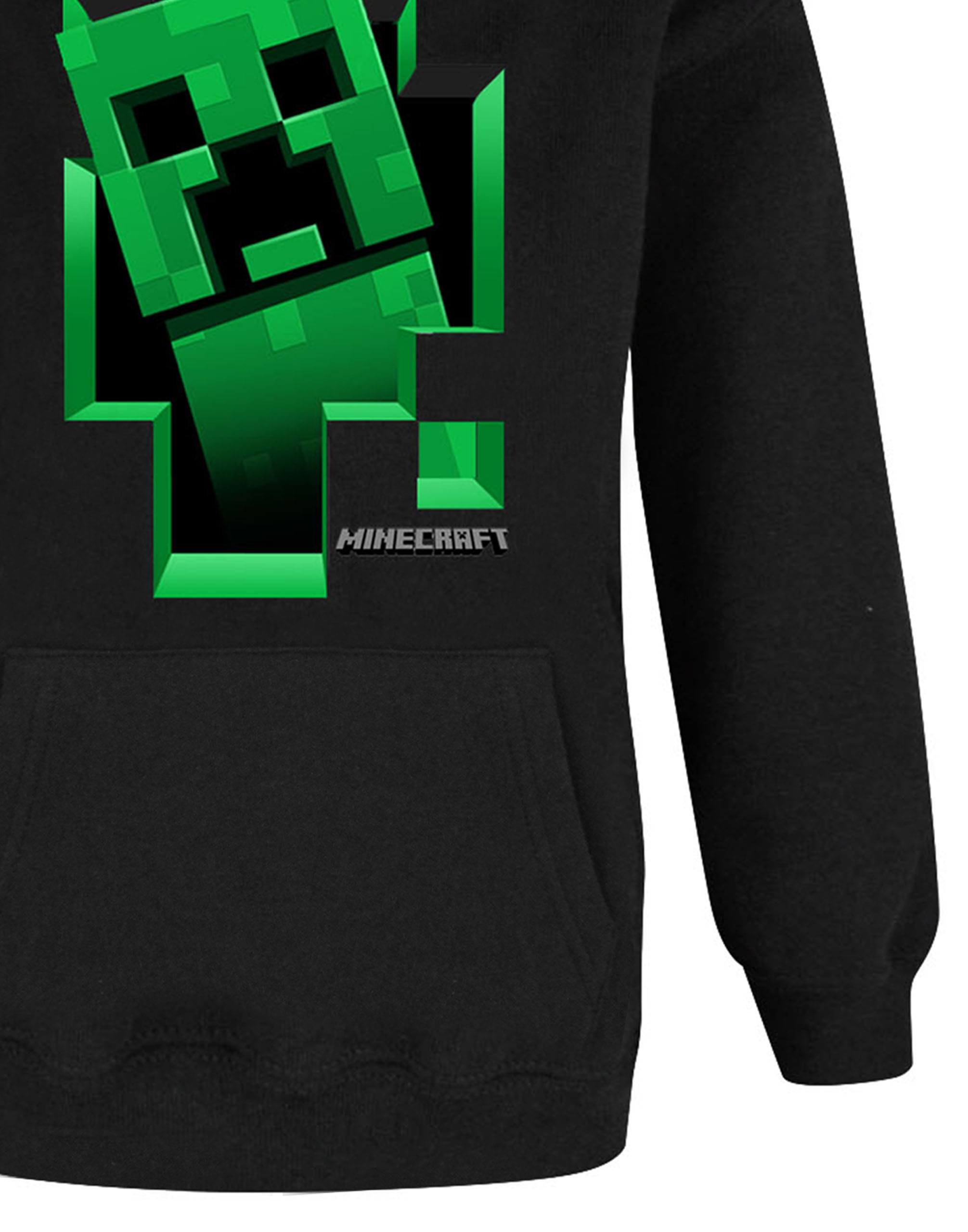Minecraft Hoodie Boys Kids Gamer Black Creeper Inside Hooded Jumper eBay